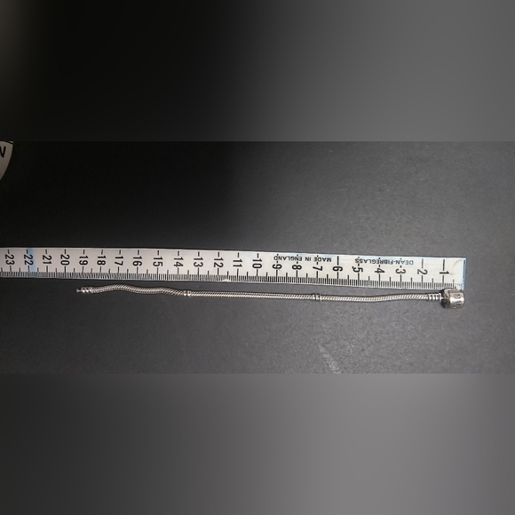 Pandora silver bracelet with four blue charms - Picture 6 of 7